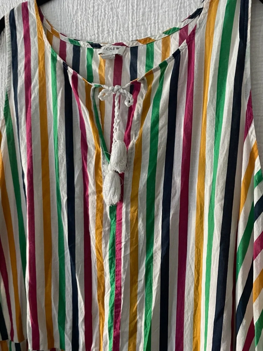 J. Crew Multicolor Vertical Stripe Sleeveless Dress